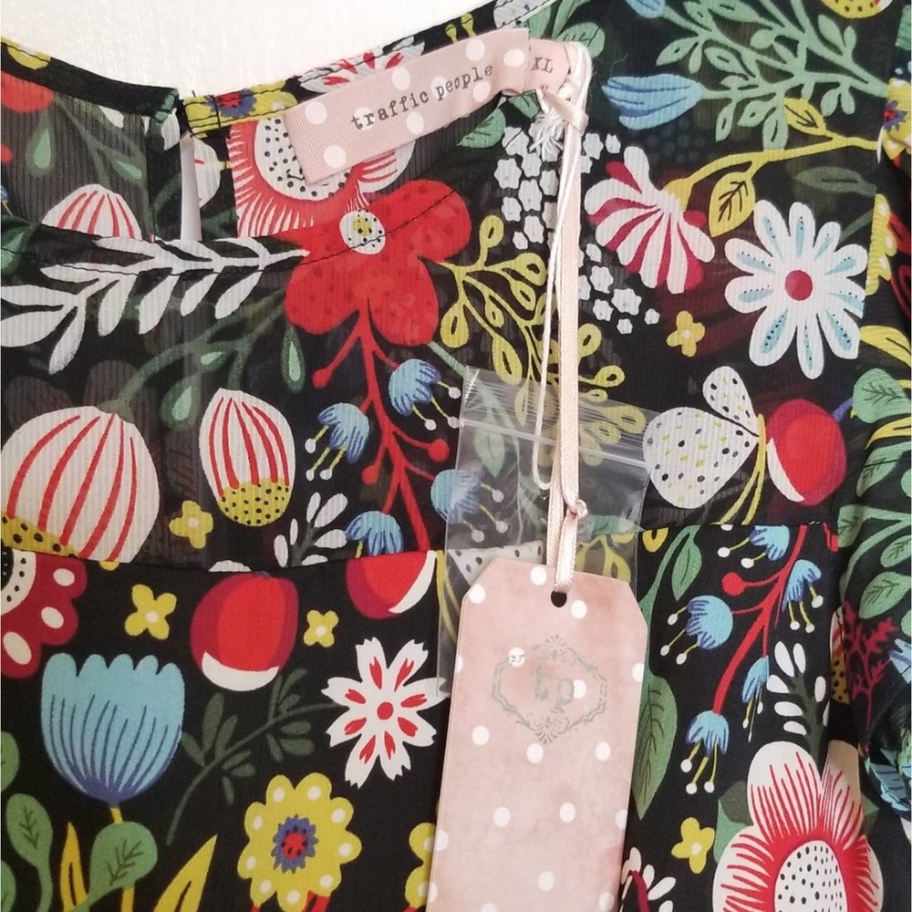 Modcloth 60s Floral Fringe Maxi Traffic People - Picture 7 of 8